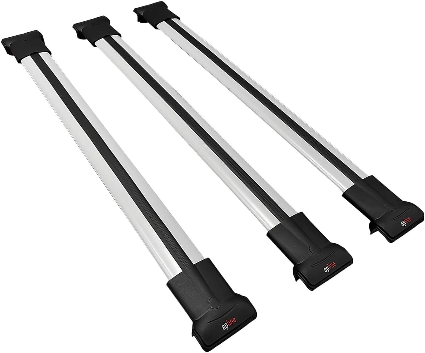 Compatible with Volvo V40 1999-2004 FLY Model Car Roof Rack Cross Bar Grey Aluminium 3 Bars