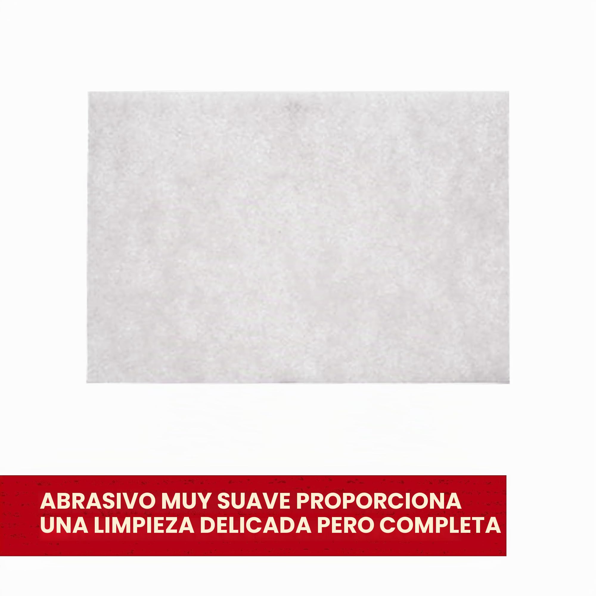 Scotch-Brite(TM) Almohadilla de limpieza ligera 7445, silicato de aluminio, 9 cm de largo x 6 cm de ancho, color blanco (paquete de 20), Pack of 20