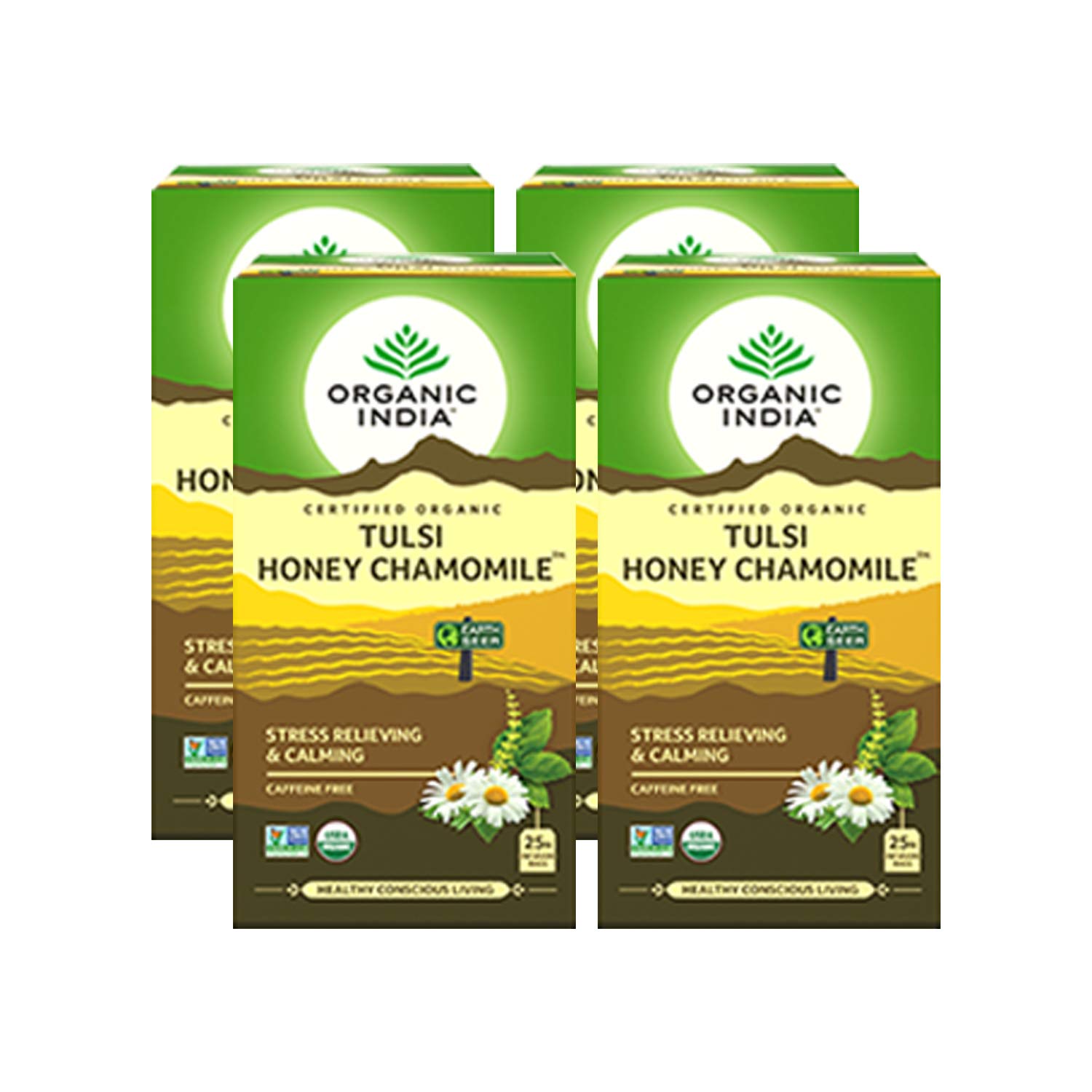 Organic India Tulsi Honey Chamomile 25 Tea Bags- (Pack of 4) (B07PK8CZLR) Amazon Price History, Amazon Price Tracker
