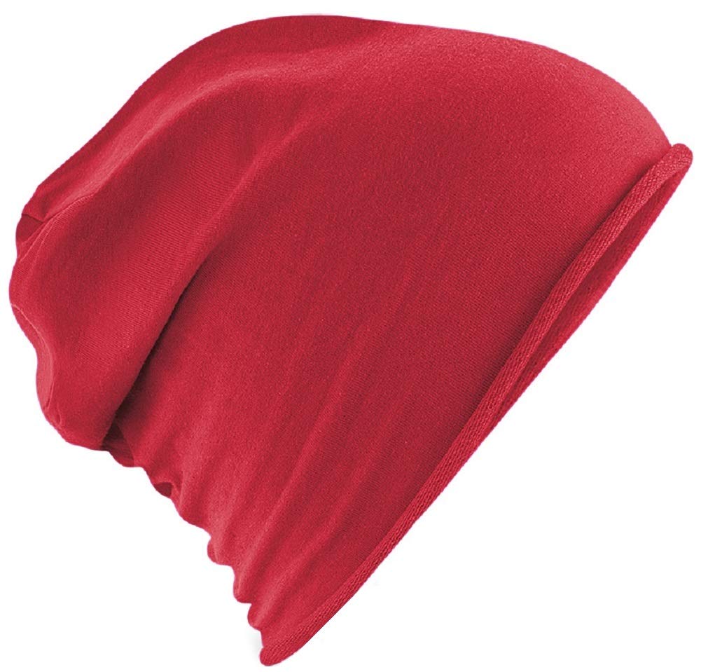Beechfield Unisex Jersey Beanie Red