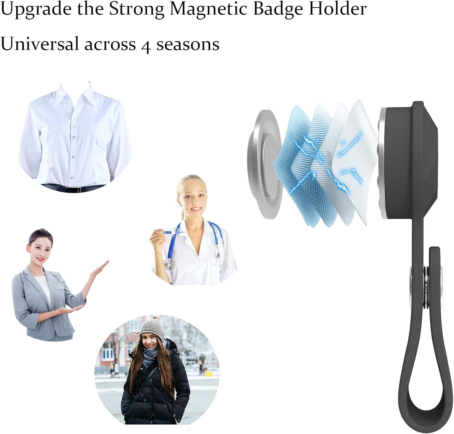 50 Pack Reusable Strong ID Magnetic Badge Holder with Horizontal PVC Name Badge Holder Suitable for Conferences, Gatherings, Temporary Worker ID Holder, Diamond Design (Black*25+Beige*25)