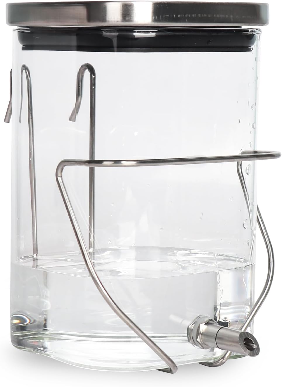 Rabbit Water Bottle, Guinea Pig No Drip Glass Water Dispenser Hanging on The Cage, Suitable for Ferrets, Hamsters, Guinea Pigs, Rats, Chinchillas