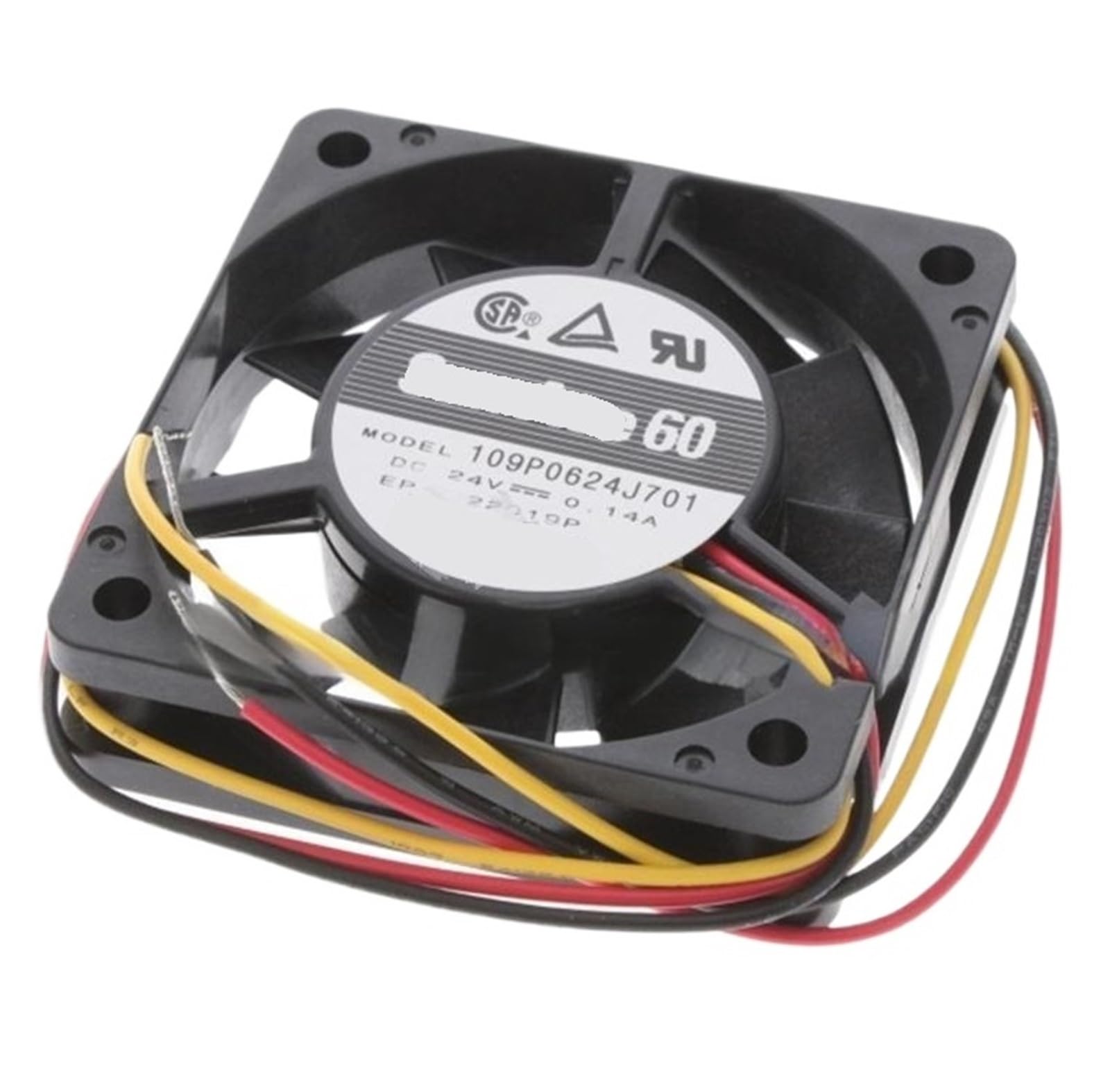 ZBWZXBDJ 109P0624J701 24VDC FAN 60X60X15mm 3.36W 3wire 6200RPM
