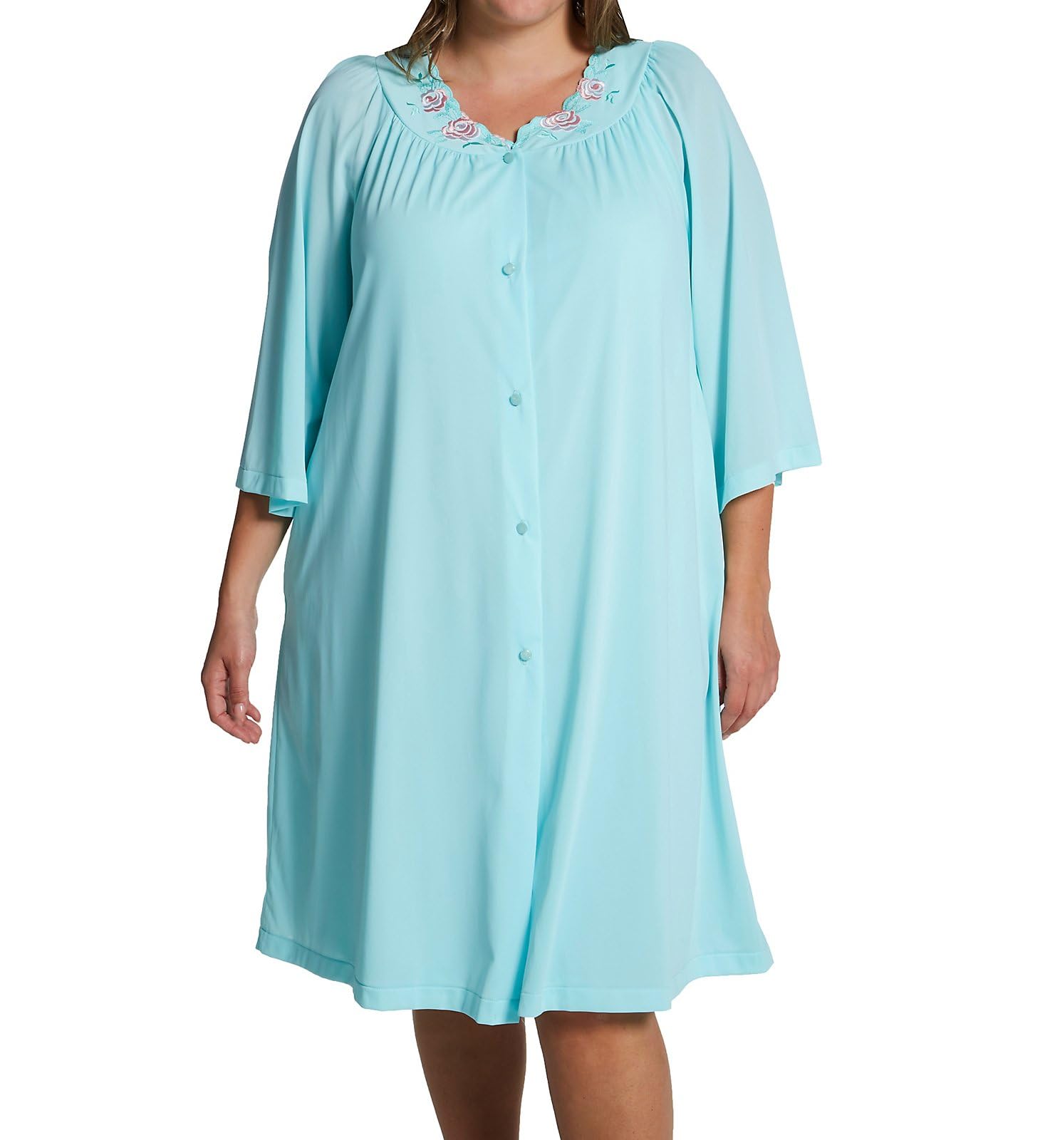 Shadowline Women's Plus-Size Petals 3/4 Sleeve 41 Inch Waltz Coat