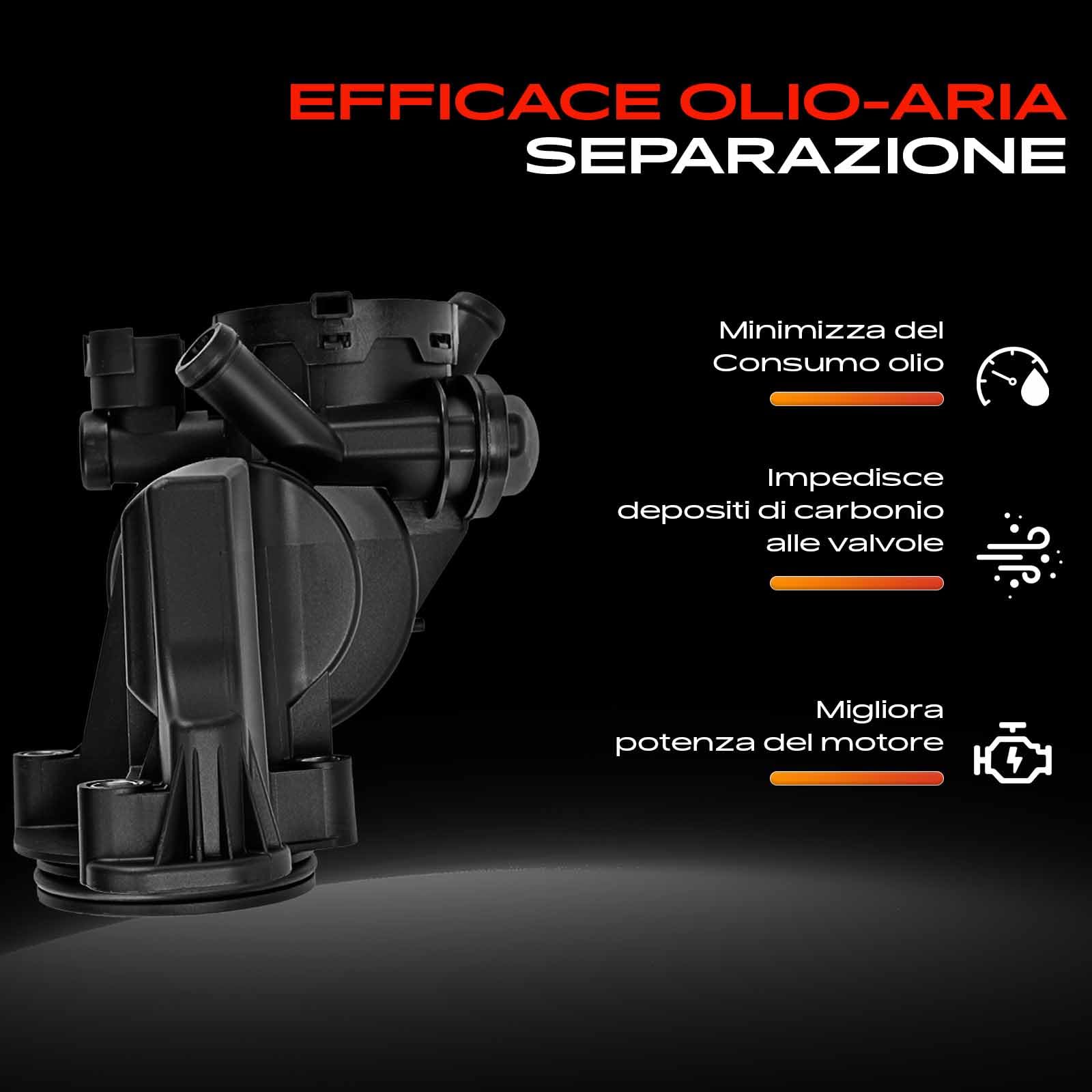 Frankberg Separatore Olio Sfiato del Basamento Compatibile con Altea XL 5P5 5P8 Leon 1P1 Fabia I 6Y2 Octavi.a II 1Z3 Golf VI 5K1 Polo 6C1 6R1 Polo 9A 9N Replace# 036103464AK