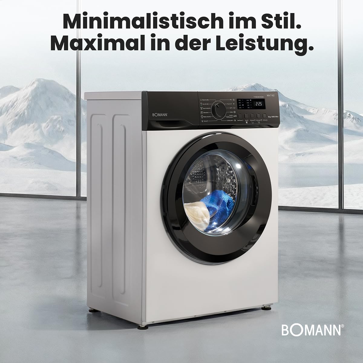 Bomann WA 7162 Waschmaschine 6kg 1000 U/min Invertermotor weiß