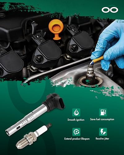 Vista 1597 de SCITOO 1 bobinas de encendido con 4 bujías de iridio para Chevrolet 2011-2015 Cruze 1.4L 2016 Cruze Limited 1.4L 2012-2020 Sonic 1.4L 2013-2021 Trax