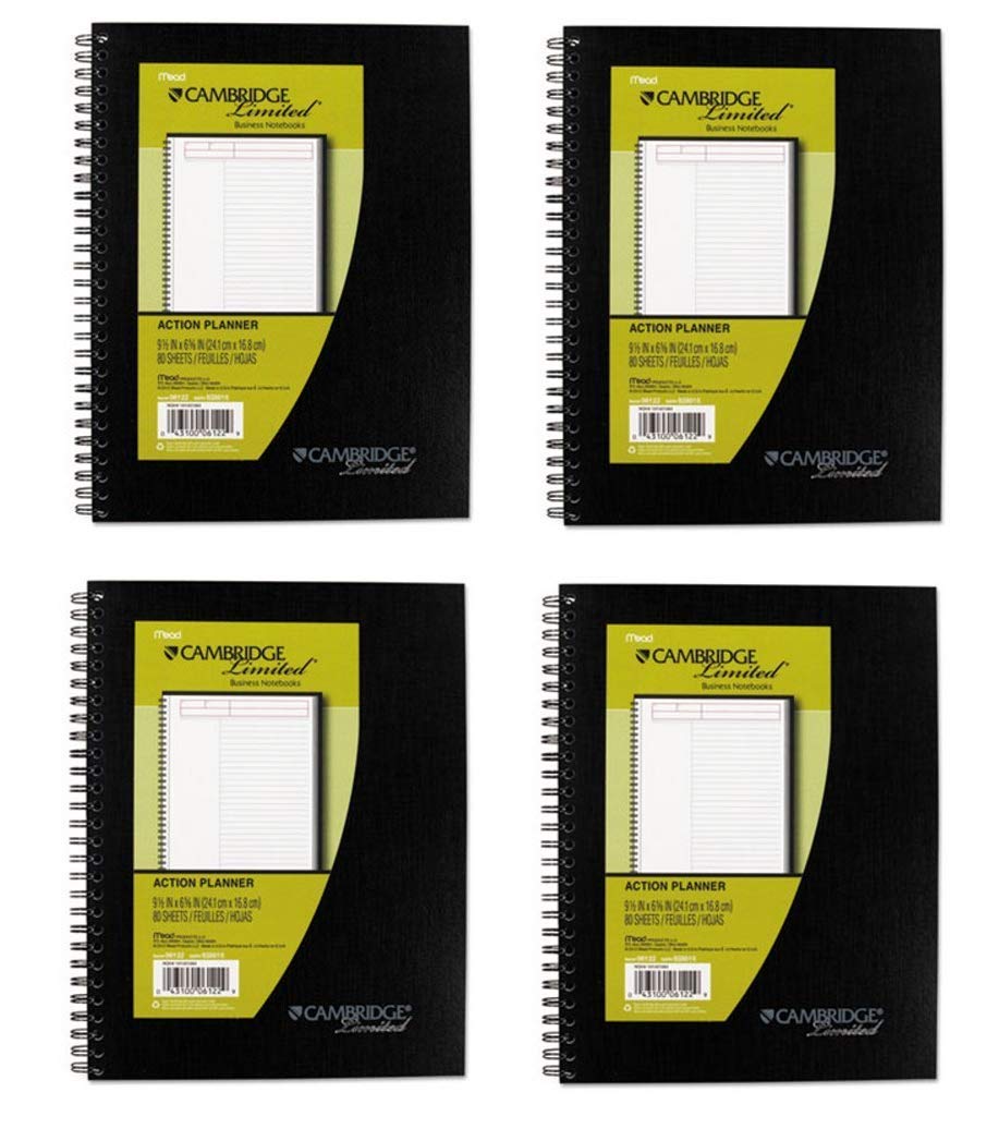 Cambridge 06122 Action Planner Side Bound Business Notebook, 7 1/2 x 9 1/2, Black, 80 Sheets (MEA06122)      Unknown Binding