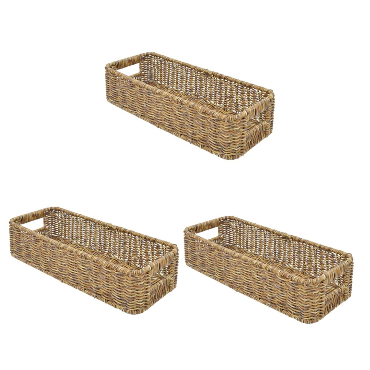 Cabilock 3 Unidades De Tarros De Condimentos Caja De Almacenamiento Escurridor De Platos Estante Para Dormitorio Cesta Contenedores Básculas Cocina Tejido Cajón Tapa