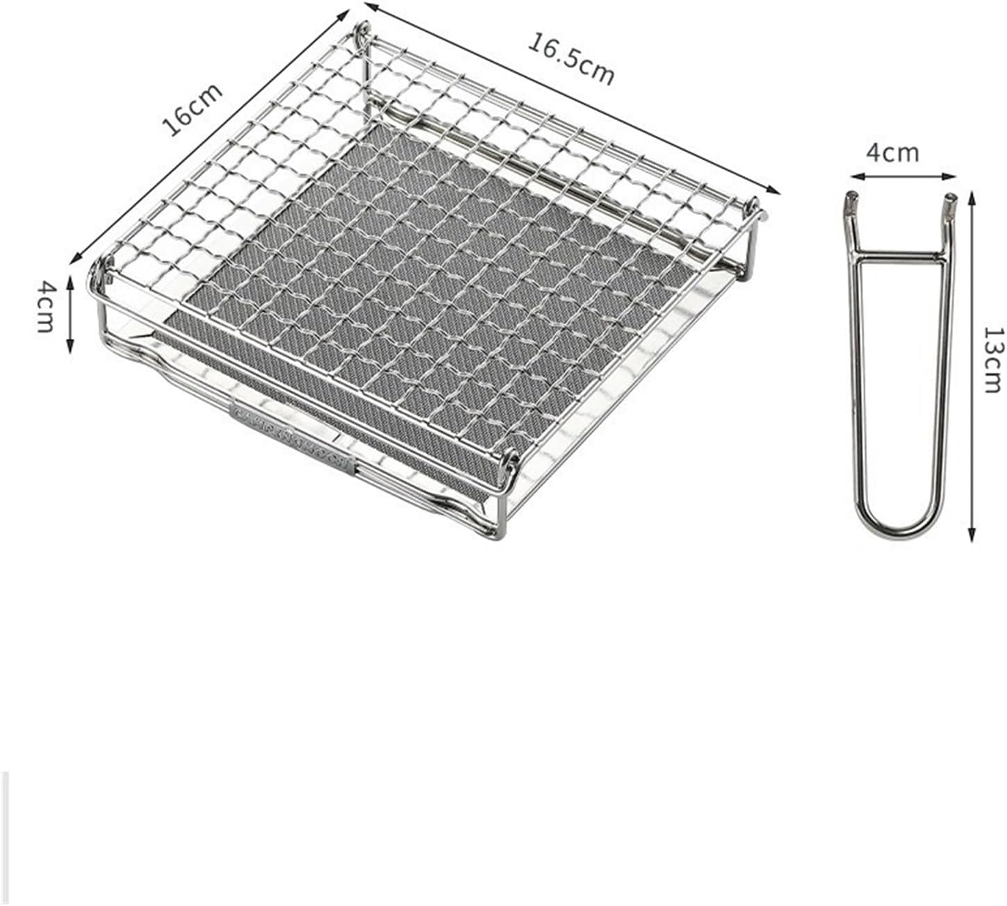 キャンプ用調理器具 アウトドアキャンプ用 304ステンレススチール 折りたたみ式トーストグリルネット 均一なベーキングカードスタイル
