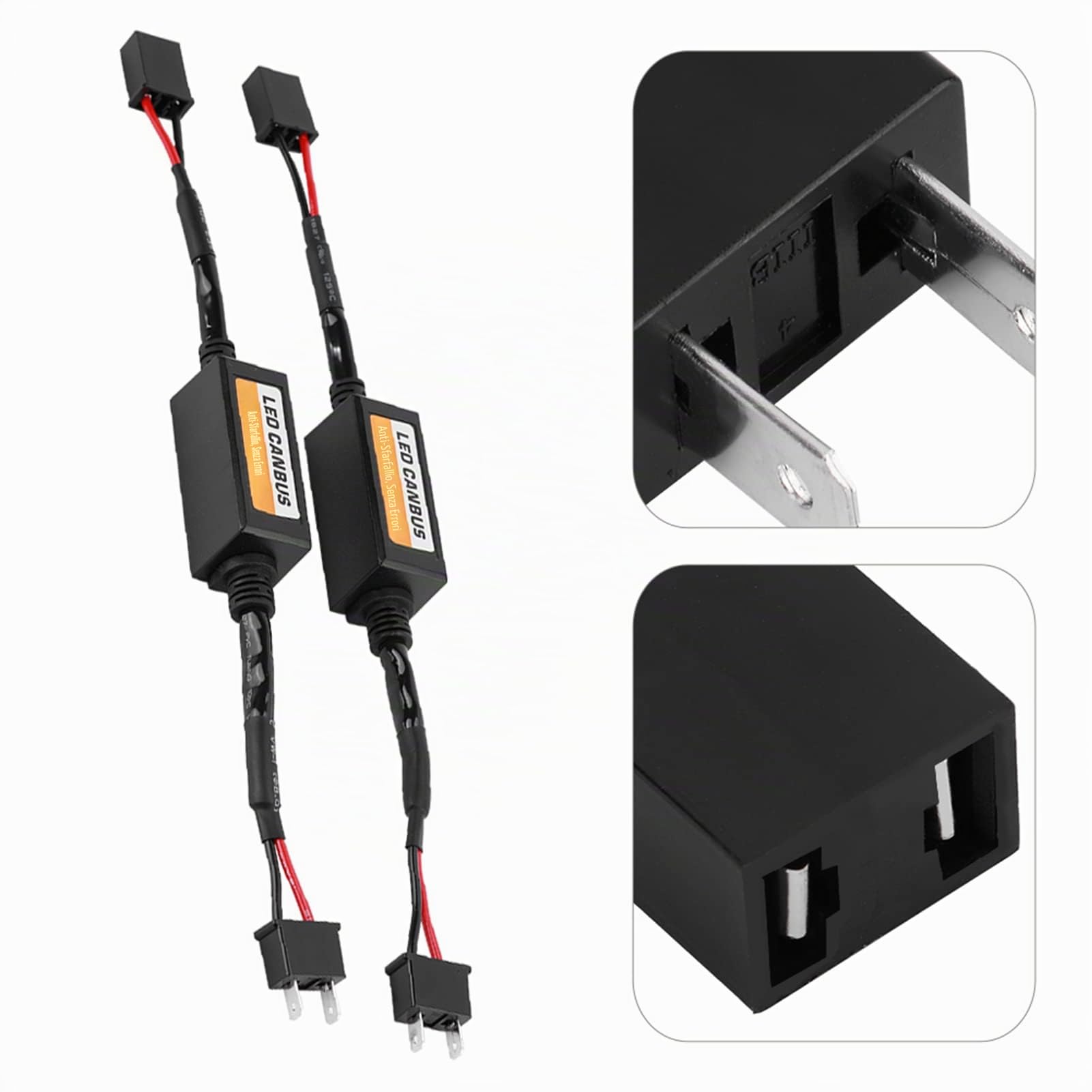 Akozon 2pcs H7 - Decoder per fari a LED Canbus dispositivo decodificatore per fari resistenze anti-sfarfallio Errore di annullamento