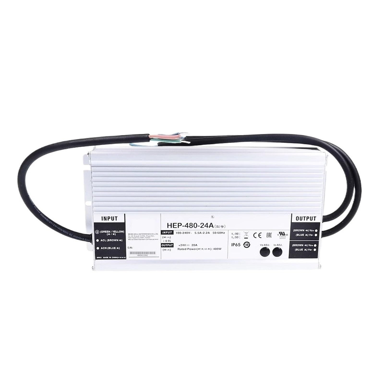 Alimentation à découpage 480W transformateur AC DC étanche HEP-480-36A