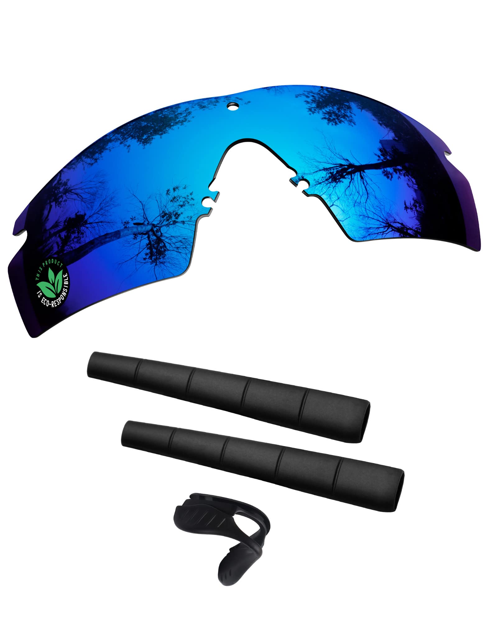Raydi Polycarbonate Replacement Lenses &amp; Rubber Kits for Oakley Si Ballistic M Frame 2.0 Sunglasses