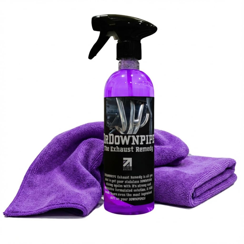 Motorcycle Cleaning Set Bundle - DrDownpipe Exhaust Cleaner Bundle - Includes two microfibre towels - Motorcycle Gift Set