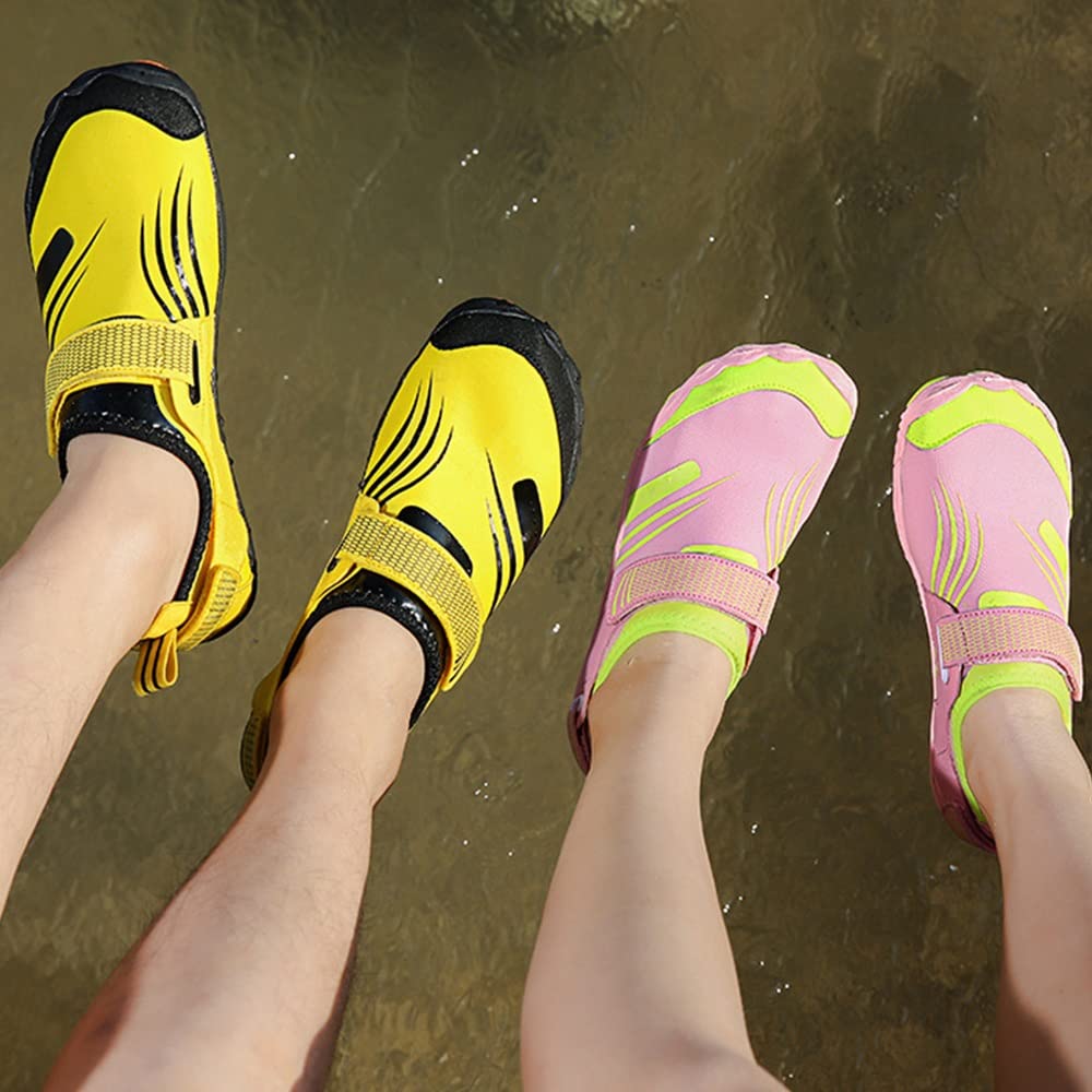 Zapato De Agua para Las Mujeres Los Hombres, Colorido Nadar Zapatos Playa Deportes Rápido Seco Descalzo Zapatos para Náutica Pesca Buceo Surf con Drenaje Conducir Yoga