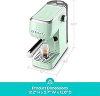 Vista 7 de CASABREWS 3700 Essential Espresso Machine 20 Bar, Compact Coffee Maker with Steam Frother for Cappuccino, Latte, 43.9oz Water Tank, Gift for Coffee