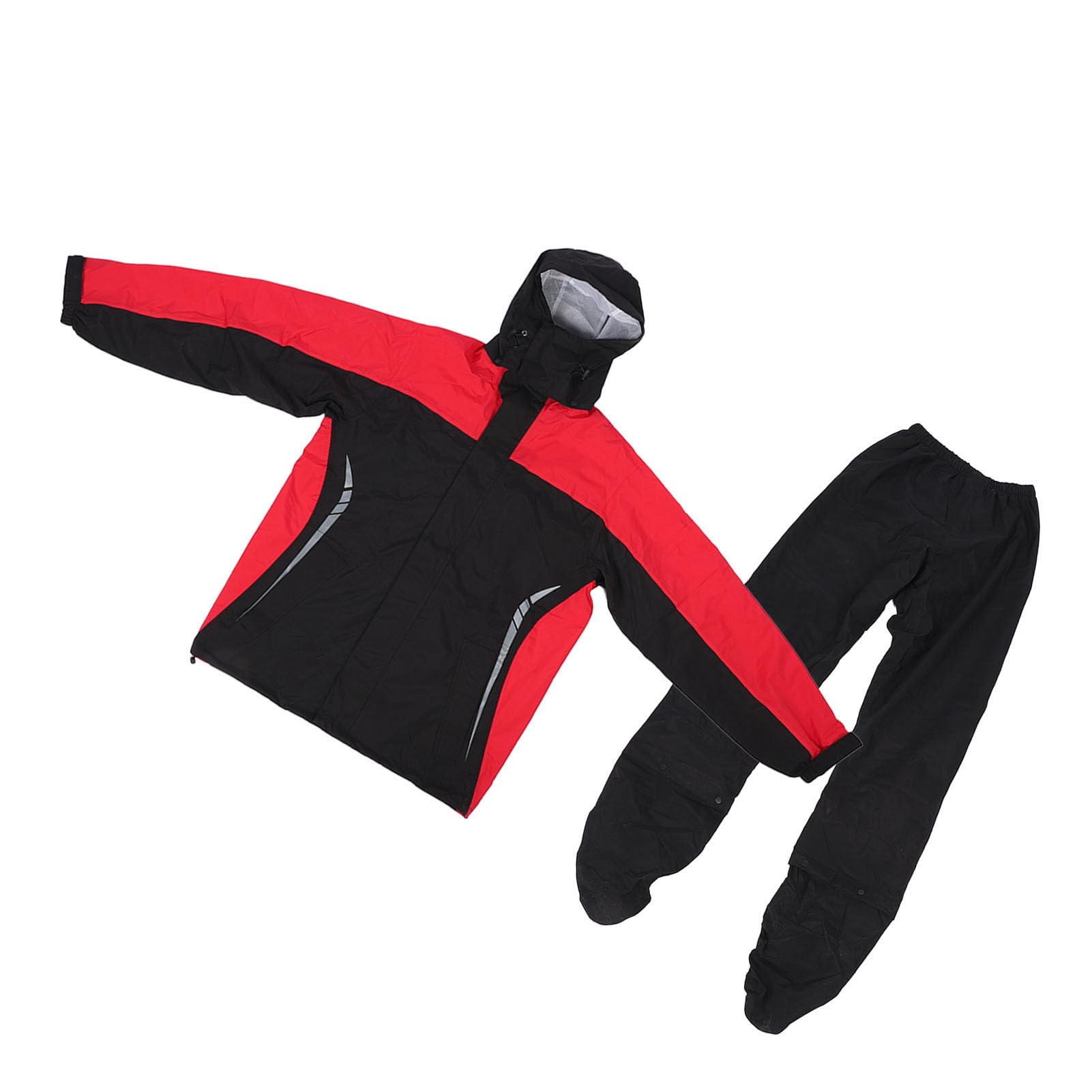 Tuta Antipioggia per Moto, Giacca e Pantaloni Antipioggia Leggeri e Traspiranti con Copriscarpe per l'equitazione all'aperto, Ciclismo, Campeggio, Escursionismo