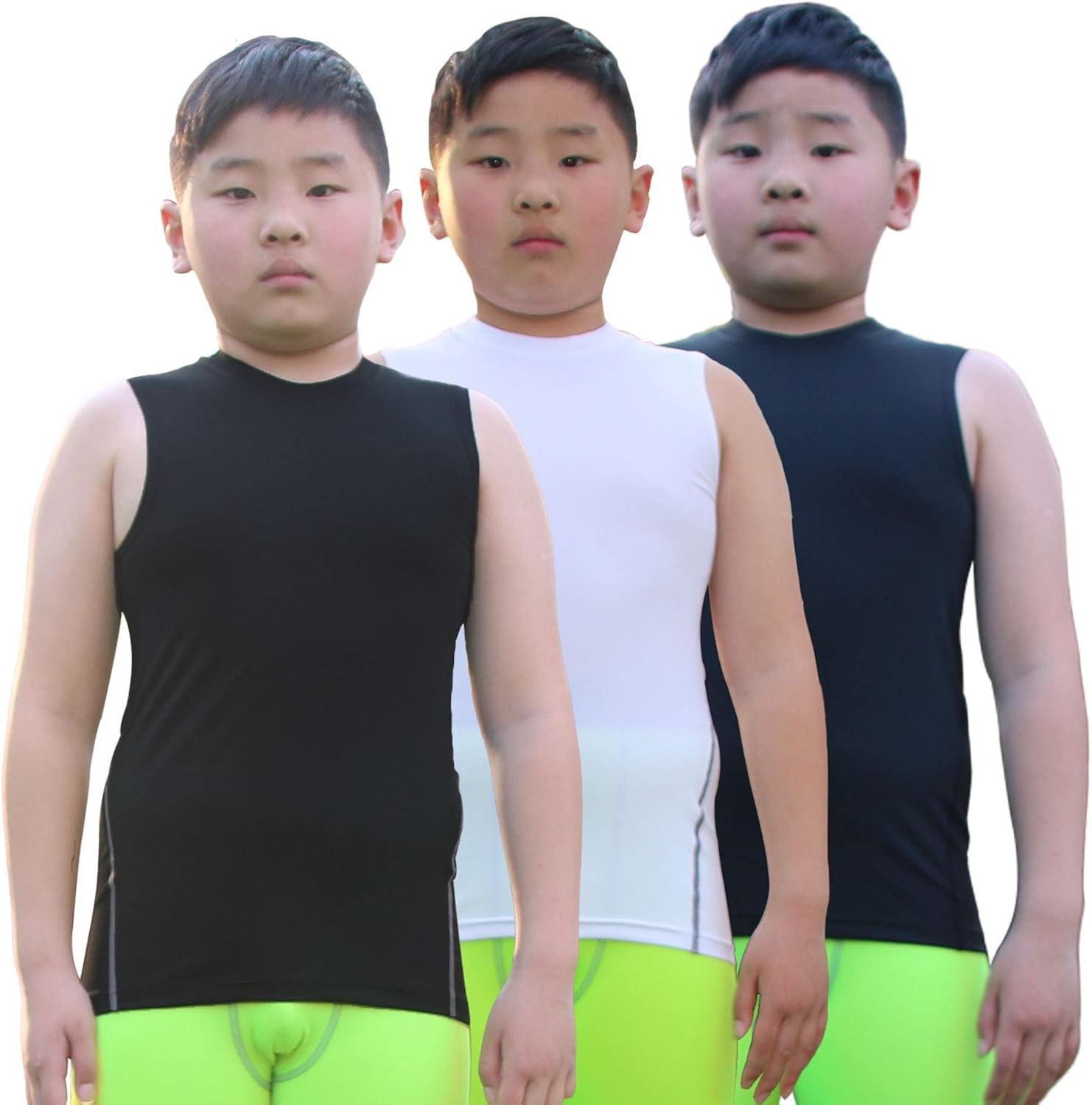 Youth Boys Girls Compression Tank Tops Athletic Sleeveless Shirt Undershirts Workout Base Layer Vest: Clothing, Shoes & Jewelry