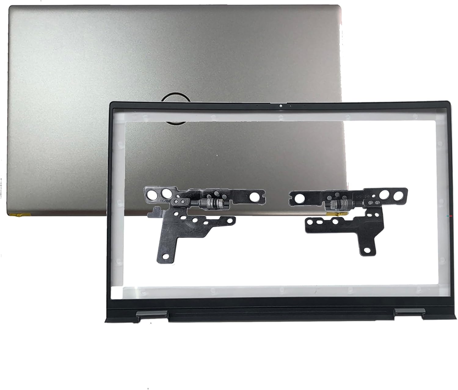 Replacement 15.6" Laptop LCD Cover Back Rear Top Lid with Bezel and Hinges for Dell Inspiron 15 5510 5515 5518 0CHFVW CHFVW 05WK5X Silver