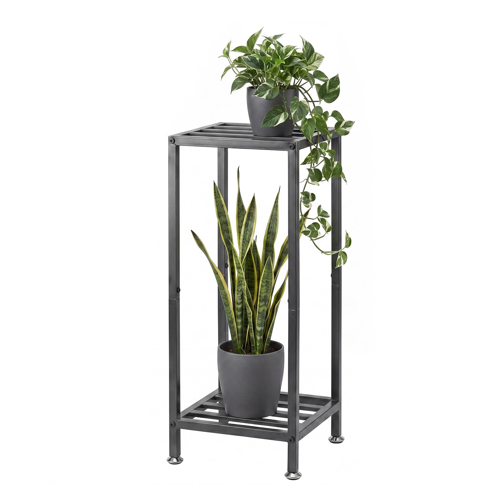 Levede - 2 Tier Plant Stand - Flower Pot Rack - Black