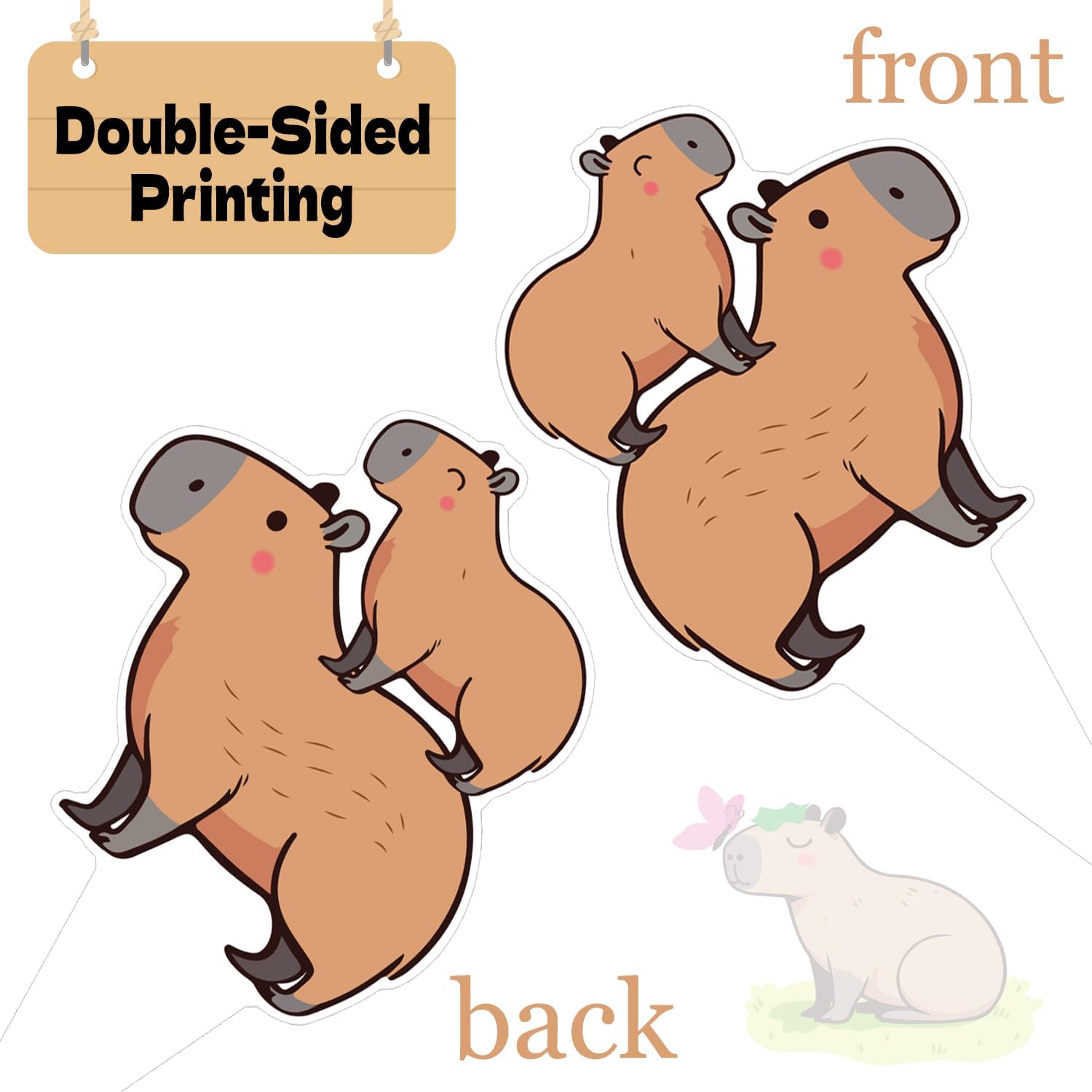Capybara Party Decorations 48Pcs - Capybara Cake Toppers for Birthday & Baby Shower