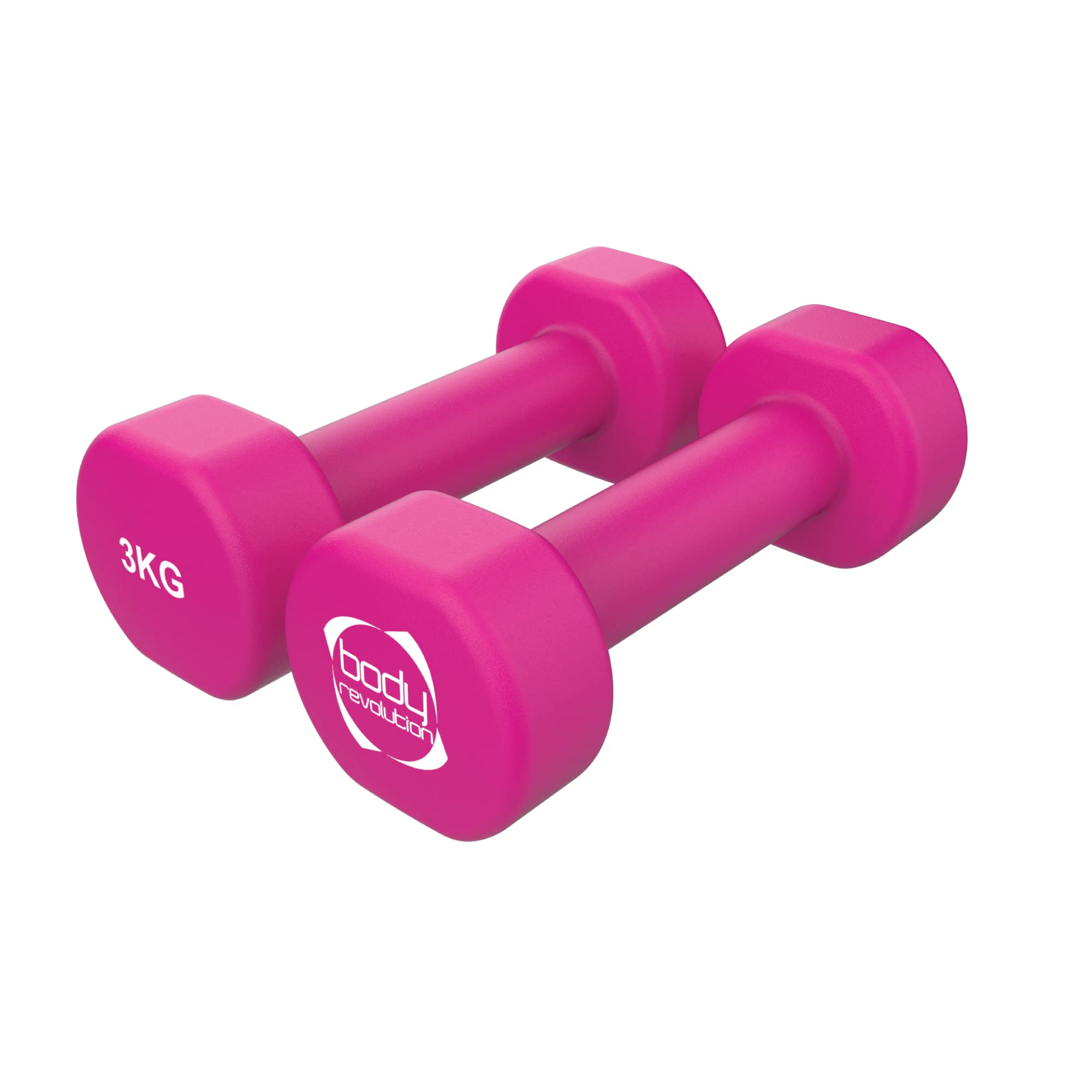 Body Revolution Neoprene Dumbbells 0.5Kg - 10Kg - Coated Cast Iron Dumbbells, Cardio, Aerobics And Hiit Exercise Weights - Gym Equipment For Home Strength Training And Workouts By