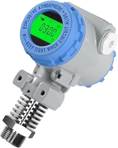 4-20mA 0-10V RS485 Water Oil Tank Level Sensor 0-5m High Temperature Liquid Level Transmitter Diesel Gasoline Tank Level Sensor(LCD Display 0-5V,3m Range 4m Cable)