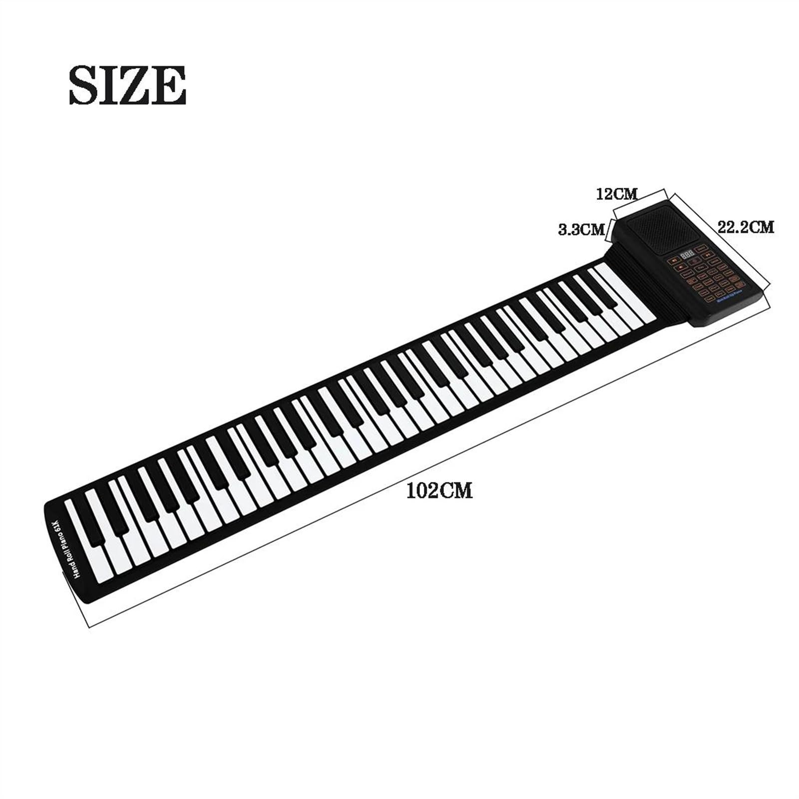 Przenośne Pianino Z 61 Klawiszami Składane Pianino Elektroniczne Wbudowany Głośnik Instrument Klawiszowy Elektroniczne Pianino dla Początkujący