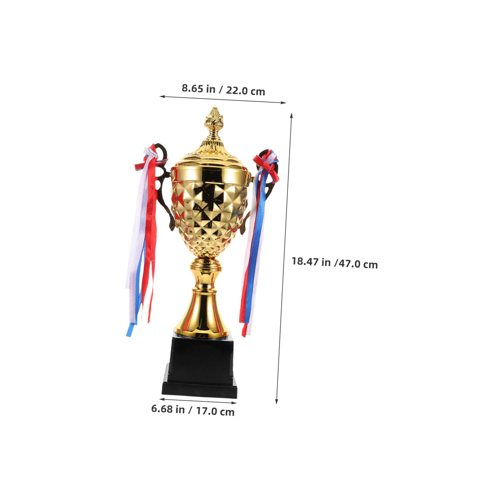 Abaodam Metal Trophy Cup Sports Award für Fußball Basketball Wettbewerbe Goldener Siegerpokal mit Individueller Gravur Teilnahme Gewinnertrophäe für Meisterschaftszeremonien und