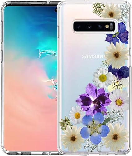 Miniatura 9 de Unov - Carcasa para Samsung Galaxy S10, con diseño suave, TPU, absorción de impactos, delgada, patrón labrado, cubierta de protección posterior para