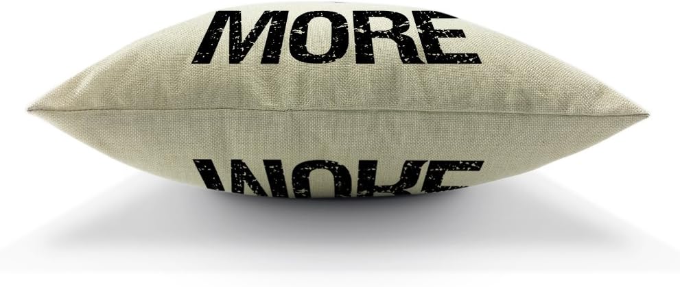Moslion Love You More Pillow,Home Decorative Throw Pillow Cover Cotton Linen Cushion for Couch/Sofa/Bedroom/Livingroom/Kitchen/Car 18 x 18 inch Square Pillow case