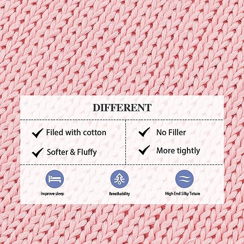 L'AGRATY Knitted Weighted Blanket - 48"x72" 15lbs Cooling Chunky Knit Heavy Blanket for Adults Braided Crochet Throw Thick Cable Yarn Knit Decorative No Beads Evenly Weighted Machine Washable