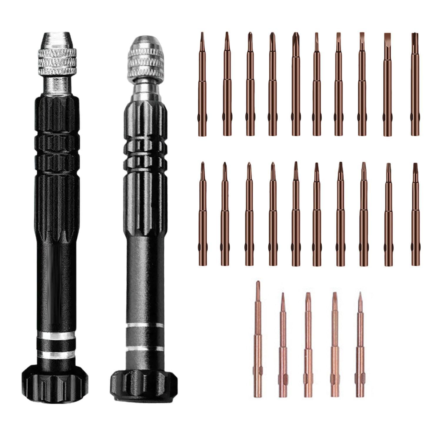 2 Sets of Screwdriver Bits, Glasses Repair Tools, Digital Product Disassembly Tools, Fashionable Portable Screwdrivers, Suitable for Mobile Phones and Cameras.