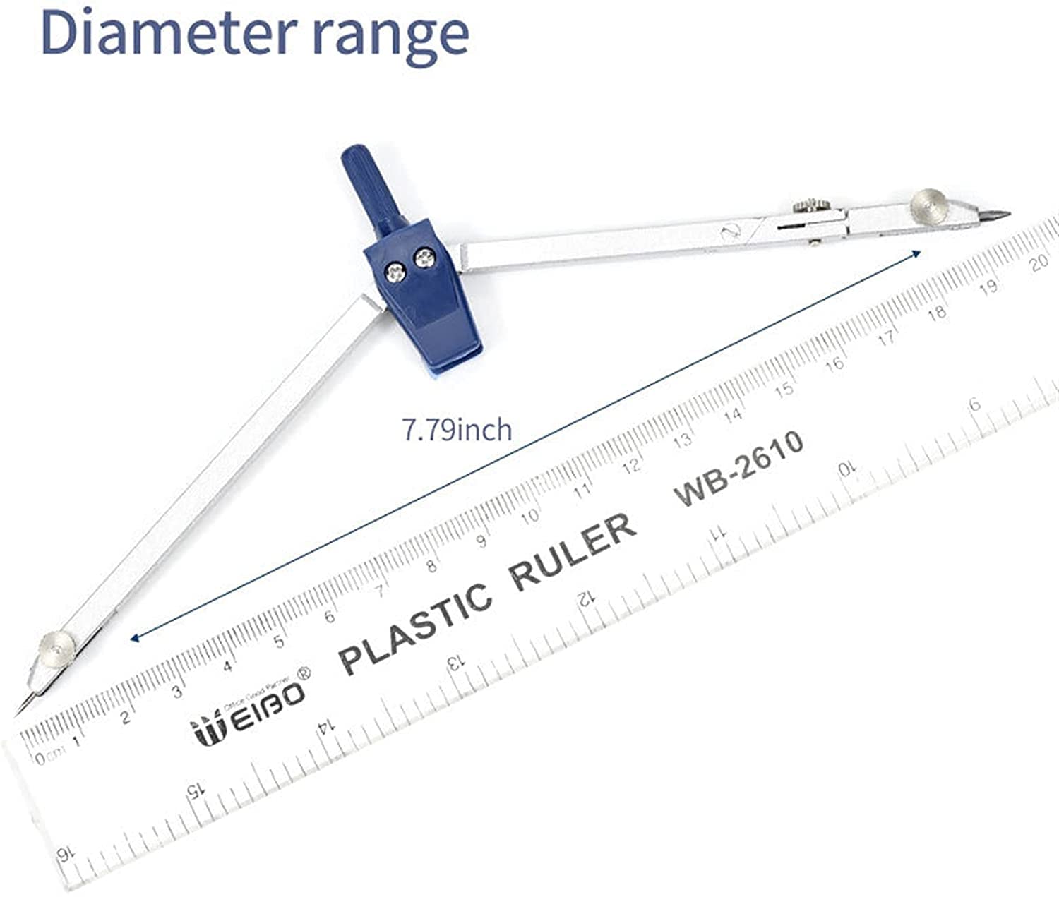 AKAZI Geometrie-Set Kompass für Geometrie – 5-teiliges Set Kunststoff-Metall-Geometrie-Winkelmesser-Zeichnen Schulkompass-Set für Lehrer und Schüler auf jedem Niveau Kompass-Set