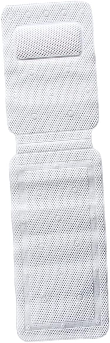 1Pc Non Slip PVC Bathtub Mat with Drain Soft Shower Pad Design for Home Hotel Use Quick Drying Safety Features White Color