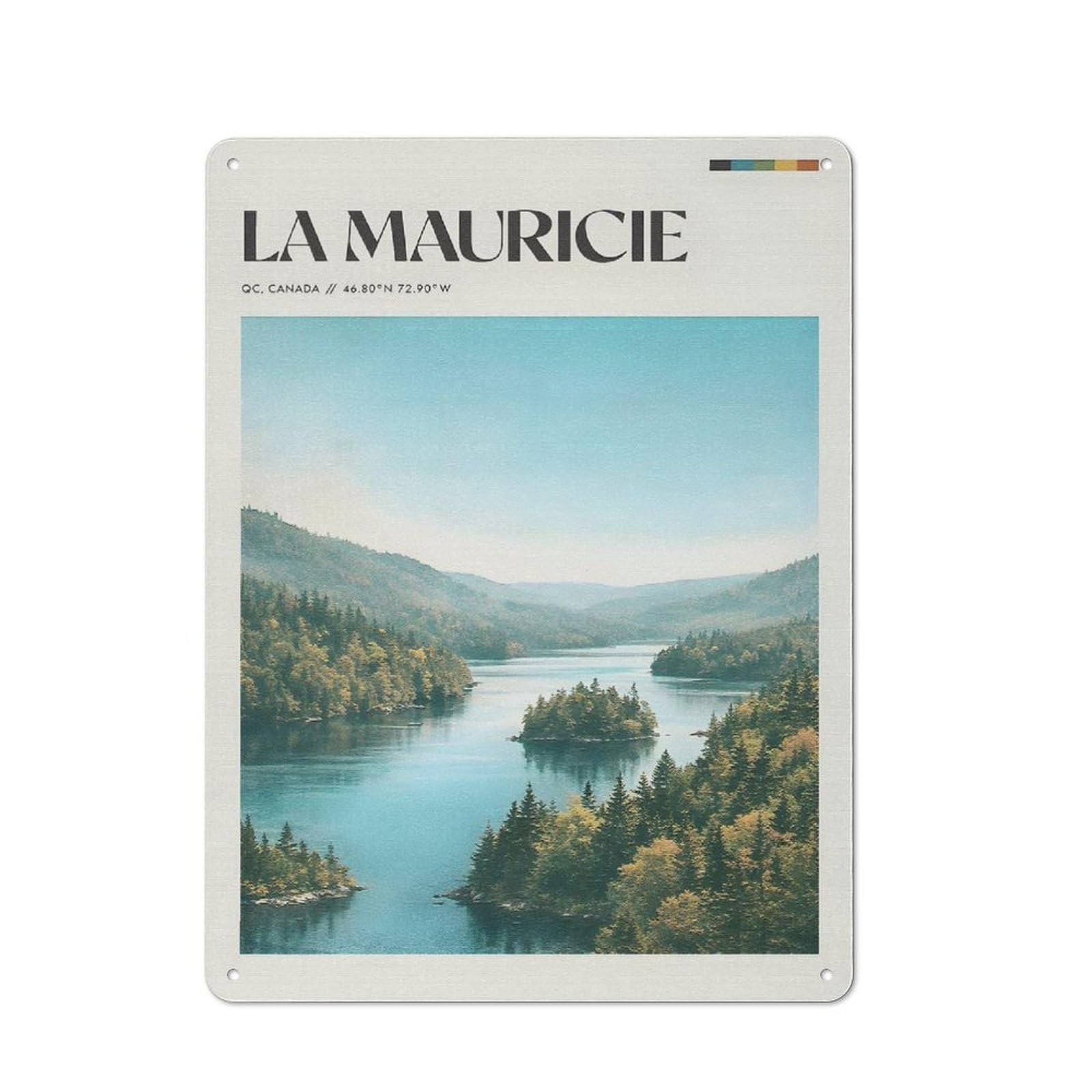 Junmoney Style-7 For Lounge Or Reading Corner, La Mauricie National Park Vintage Metal Sign 40X30cm, For Collectors Decorating Lounges And Reading Corners