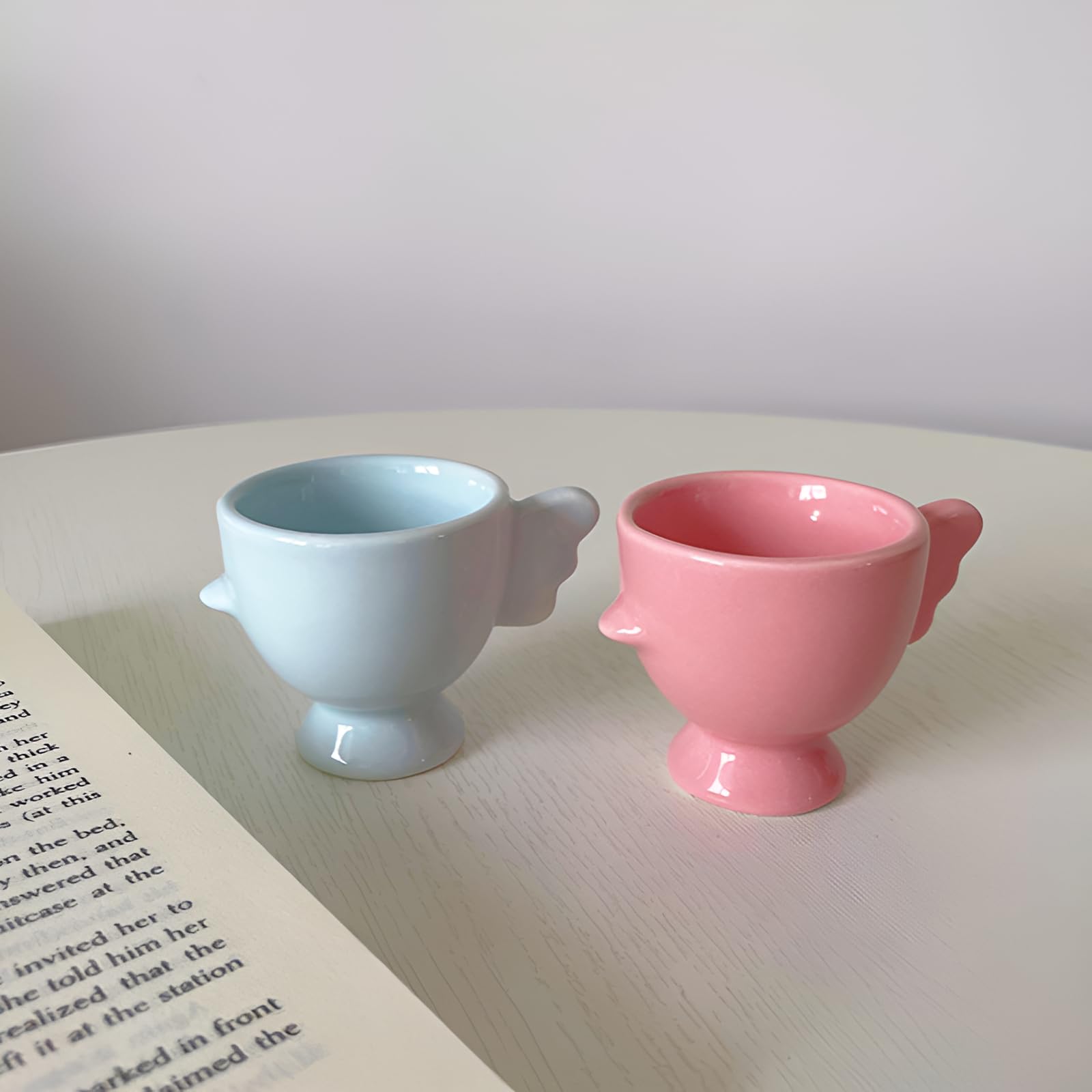 Amazon.co.jp: [mocoly]エッグスタンド 陶磁器製【耐熱調理器具