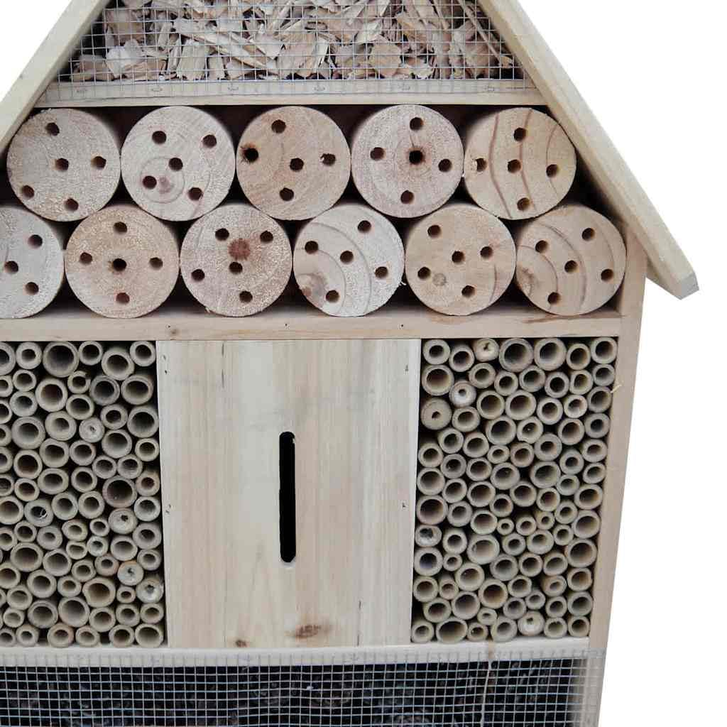 XXL Insektenhotel 99 cm hoch - Massivholz Nistkasten für Wildbienen, Marienkäfer und Schmetterlinge - Bienenhotel für Garten und Balkon
