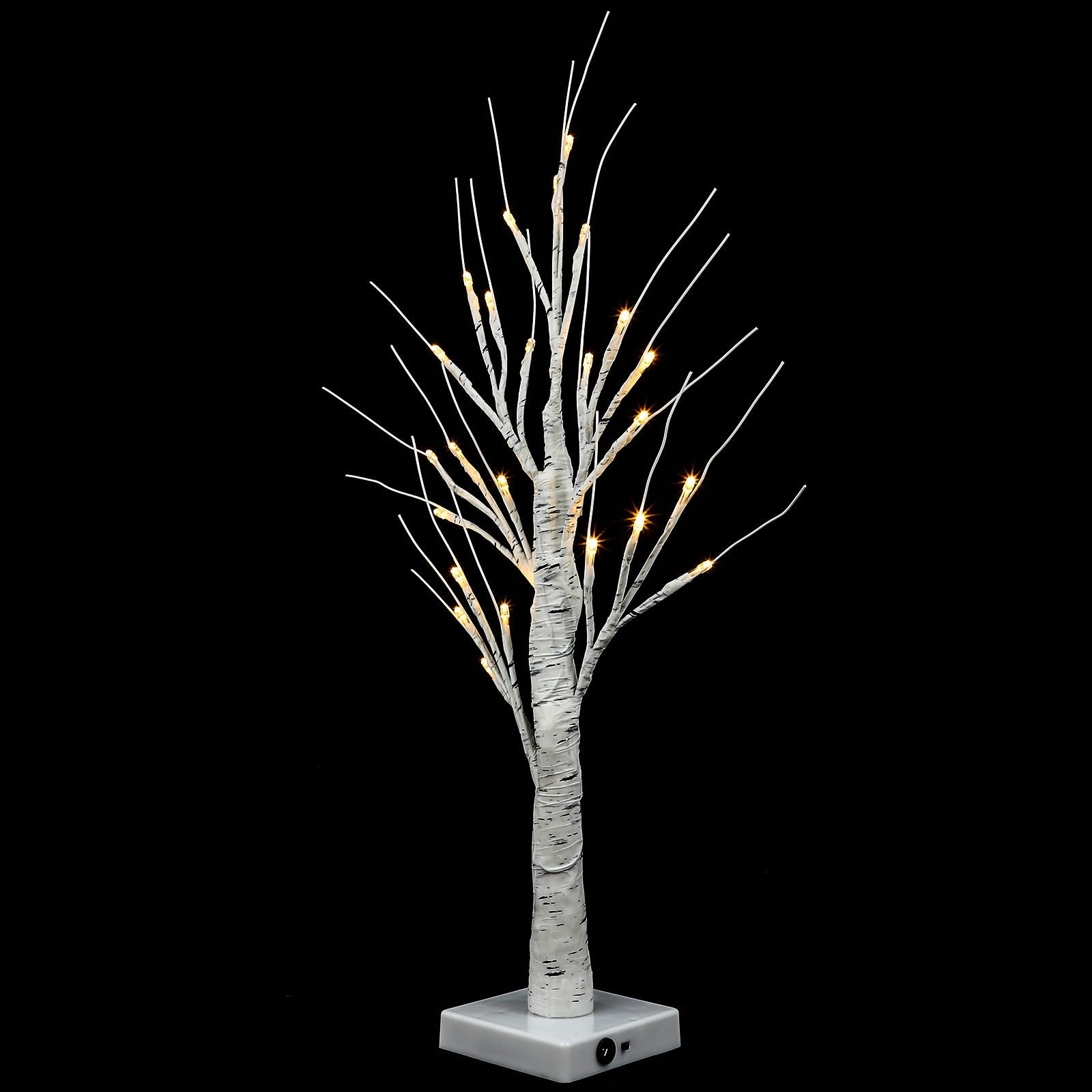 Lámpara del árbol de diseño elegante con base cuadrada estable y ramas LED moldeables