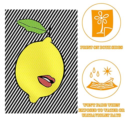 Drapeau de bienvenue lignes de citron de qualité supérieure pour extérieur durable