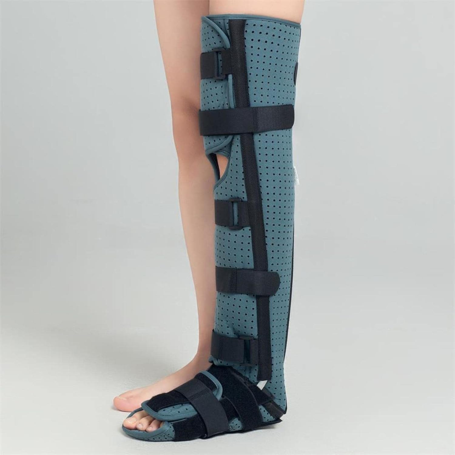 Leg Correction Belt, Elastic Breathable Legs Posture Corrector Band, Knee Brace with Foot Pad Ankle Foot Joint Fixation Brace Legs Can Be Bent for Adults,S