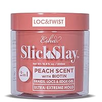 Vista 17 de Esha Slick N Slay - Gel de trenzado 3 en 1 Ultra Extreme Hold Hidratante y Acondicionador para Locs, Twists, Trenzas y Bordes (COCO, 17 onzas)