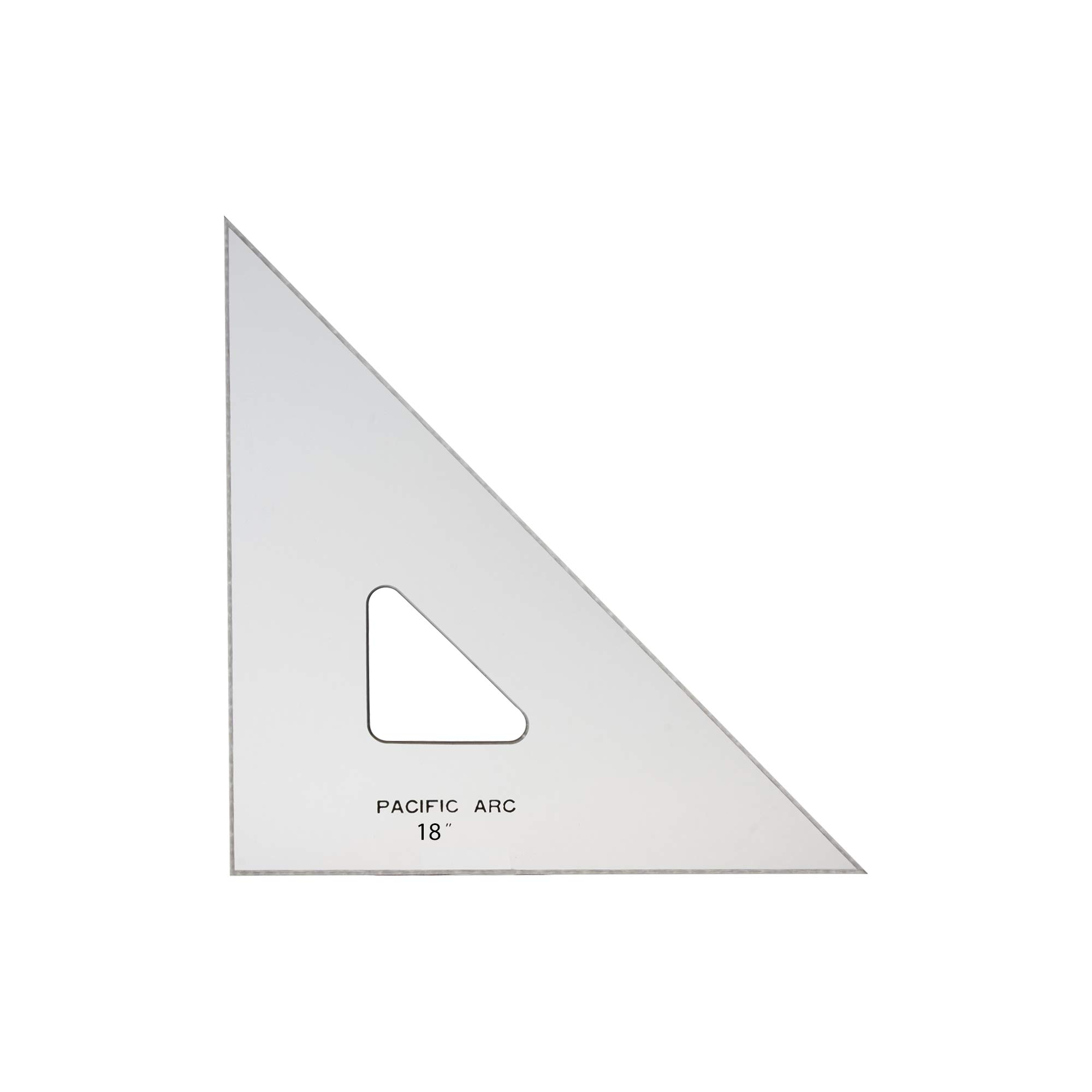 Pacific Arc Drafting Triangle, 18-inch, 45/90 Degrees, w/Inking Edge, Topaz — image 1