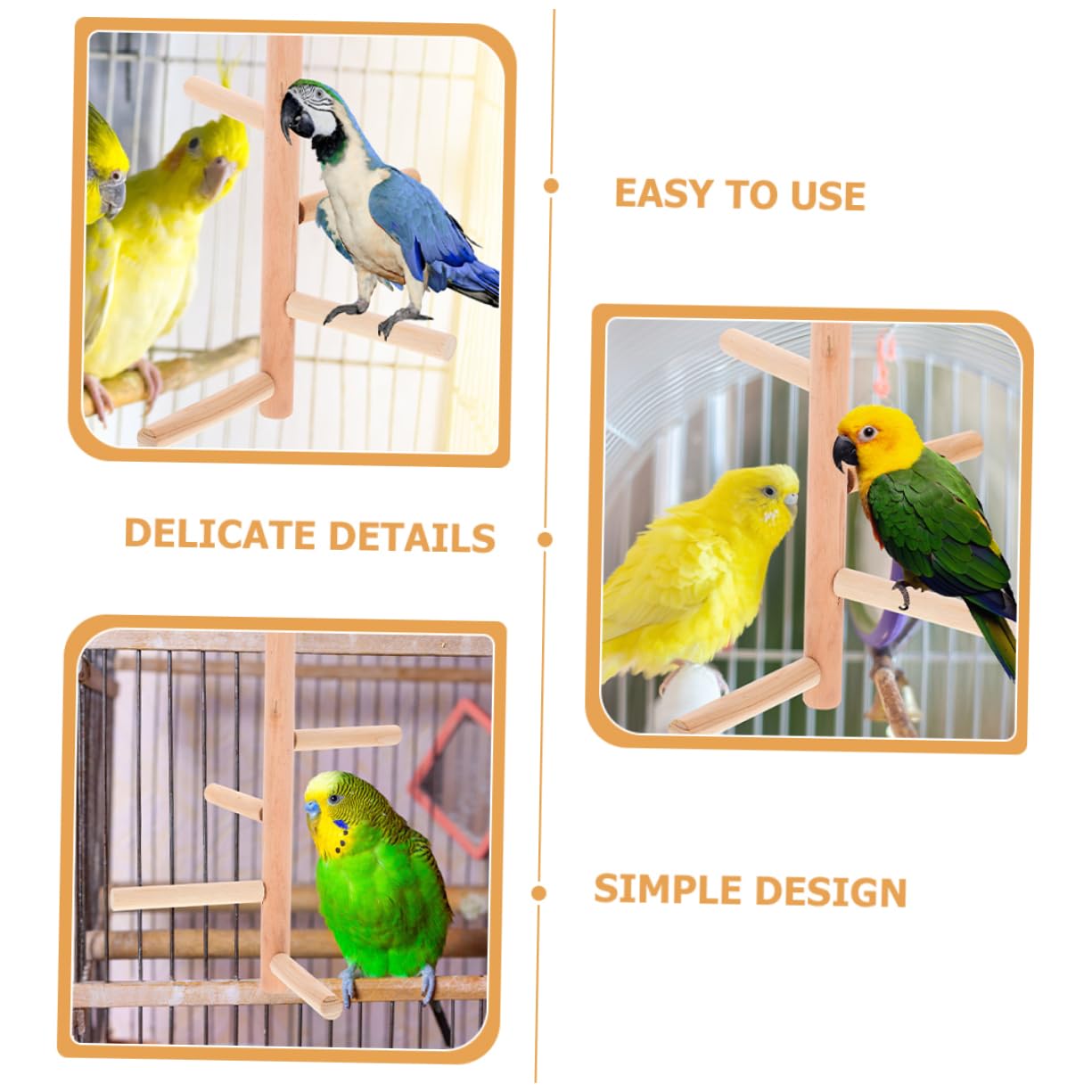 Yardwe 10 Piezas Pájaro De Juguete Jaula De Pájaros Perchas para Jaulas De Pájaros Accesorios para Percha De a para Periquitos a De Pájaro Cacatúa Juguetes De Madera