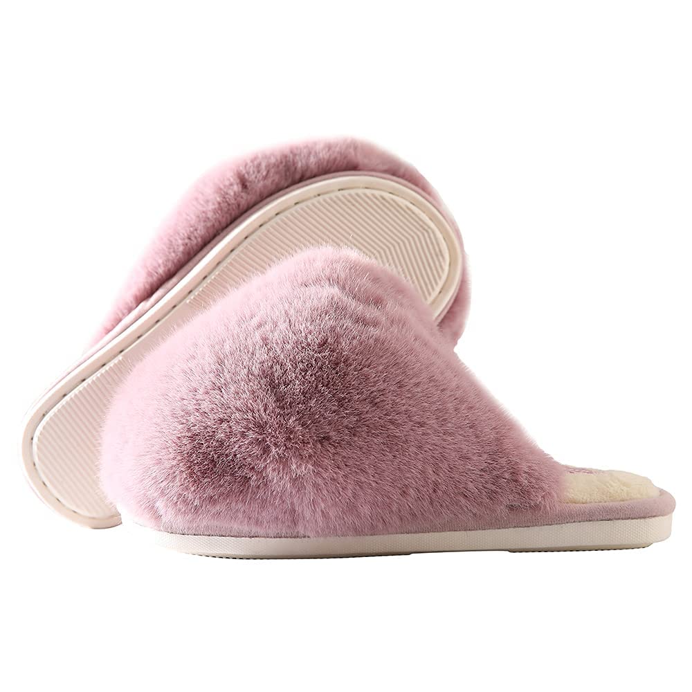JOMIX Ciabatte Pelose Donna Invernali Pelliccia Sintetica Pantofole Calde
