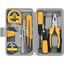 Small Home Tool Kit Set, 13 Pieces Portable Hand Tools with Storage Box, Essential Household Tools