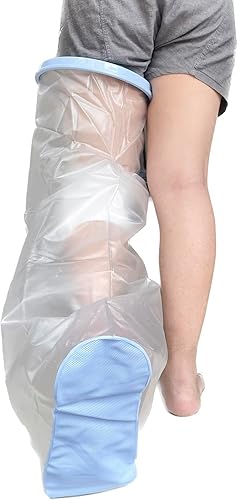 Miniatura 4 de ZhiGu Funda de yeso para adultos para patas de ducha con parte inferior acolchada antideslizante, protector impermeable para piernas rotas, botas