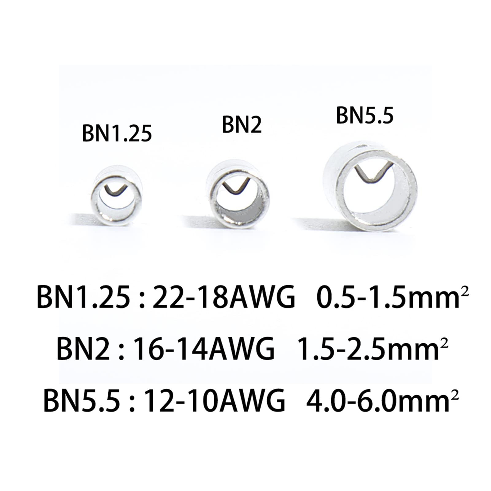 450 szt. Miedziana para złącze do przewodów blaszana łączenie tulei goły zestaw do zaciskania końcówek DIY naprawa elektryczna perfection (Color : 450pcs)