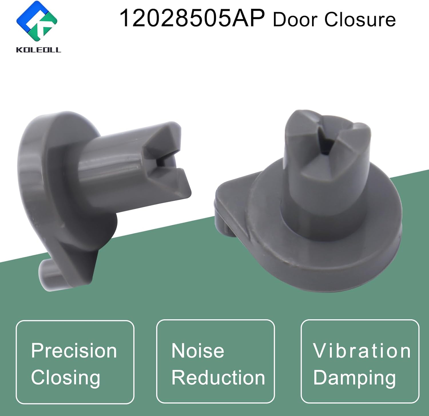 2 pcs 12028505AP Door Closure (Grey) WP12028505AP For Whirlpool KitchenAid Kenmore Maytag replace 1469168 AP6005420 PS11738468 EAP11738468