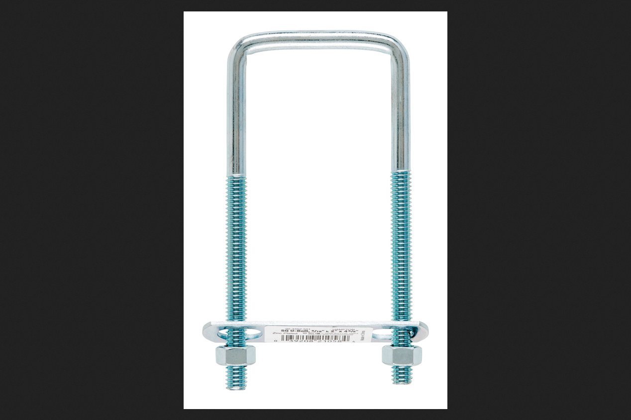 Hampton 5/16 in. x 2 in. W x 4-3/4 in. L Coarse Zinc-Plated Steel Square Bend U Bolt